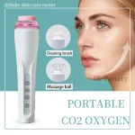 최신형 얼굴 롤러 마사지 CO2 산소 버블 팟 뷰티 디바이스 클렌징 브러쉬 포함 피부 탄력 산소 공급 페이셜 머신