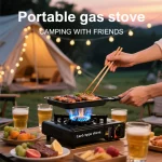 휴대용 야외 가스 스토브, 캠핑 바베큐 및 가정 요리에 적합합니다. 가볍고 컴팩트하여 야외 피크닉에 적합합니다.