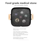 BISINNA 스퀘어 바베큐 그릴 팬 비 스틱 스토브 탑 바베큐 트레이 한국어 로스팅 그릴 플레이트 야외 캠핑 용품 - 이미지 3