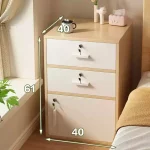 잠글 수 있는 침대 옆 보관 캐비닛, 현대식 서랍형 스탠드, 이동식 침실 정리함, 넓은 가정용 보관 장치 - 이미지 5