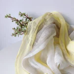 여성용 리넨 스카프 노란색 긴 통기성 목 랩 숄 봄 가을 휴가를위한 여름 태양 보호 액세서리 - 이미지 3