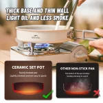 네이처하이크 캠핑 조리기구 세라믹 붙지 않는 세트 경량 휴대용 식기 주전자 프라이팬 냄비 쿡 세트 주방 용품 캠핑조리기구 캠핑조리도구세트 코펠 코펠 세트 캠핑주전자 캠핑냄비 그리들팬 캠핑 후라이팬 그릴팬 피크닉 캠핑 냄비 캠핑 주전자 캠핑후라이팬 캠핑 조리도구 캠핑 냄비세트 캠핑용 조리도구 - 이미지 3