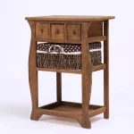 레트로 원목 나이트스탠드, 라탄 서랍장, 다기능 침실 수납장, 서랍장 정리함 - 이미지 4