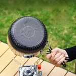 316 스테인레스 스틸 야외 스노우 팬 휴대용 요리 냄비 접이식 손잡이 캠핑 피크닉 비 스틱 팬 - 이미지 5