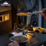 야외 스테인레스 스틸 캠핑 셰라 그릇 Campingmoon S369 요리 냄비 파인 셰라 그릇 500ml - 이미지 4