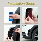 2Pcs 자동 앞 범퍼 사이드 윙 공기 흡입 흐름 벤트 후드 외부 장식 스티커 커버 블랙 탄소 섬유 자동차 스타일링 - 이미지 5