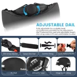 GUDOOK 성인용 자전거 헬멧(조명 포함) - 자전거 헬멧 남성 - 여성 - 스쿠터, 사이클링, 스케이트용 전면 및 후면 LED 조명 - 이미지 5