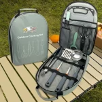 휴대용 야외 캠핑 주방 세트 과일 칼 가위 야채 보드 편리한 휴대용 멜론 필러 캠핑 피크닉 - 이미지 2