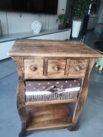 레트로 원목 나이트스탠드, 라탄 서랍장, 다기능 침실 수납장, 서랍장 정리함 - 이미지 6