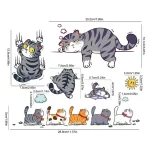 고양이 스크래치 자동차 데칼 재미 있은 고양이 스티커 귀여운 범퍼 데칼 자기 접착 자동차 장식 게으른 고양이 유머 고양이 테마 스티커 자동 - 이미지 6