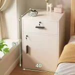 잠글 수 있는 침대 옆 보관 캐비닛, 현대식 서랍형 스탠드, 이동식 침실 정리함, 넓은 가정용 보관 장치 - 이미지 3