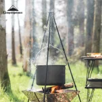 CAMPINGMOON 대용량 알루미늄 합금 캠핑 조리기구, 수프 냄비, 휴대용 행진 교수형 냄비, 야외 조리기구 - 이미지 3