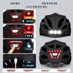 자전거 헬멧 남성용/여성용 성인용 자전거 헬멧: 사이클링 도시 통근 스케이트보드용 USB 충전식 LED 전면 및 후면 조명 - 이미지 2