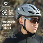 WEST BIKING 초경량 사이클링 헬멧, 유선 에어로 일체형, 조정 가능한 헬멧, MTB 도로 자전거 헬멧, 남녀공용
