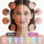 페이스 넥 뷰티 마스크 7색 LED 마스크 광자 레드 라이트 페이셜 스킨 케어 피부 재생 안티에이징 주름 개선 피부 탄력 - 이미지 5