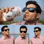 3/4 팩 새로운 디자이너 박스 운전, 낚시, 야외 스포츠 UV400에 적합한 남성과 여성을 위한 편광 다채로운 선글라스 - 이미지 3