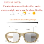 Photochromic 사이클링 선글라스 남자 야외 스포츠 전술 위장 고글 빈티지 운전 승마 낚시 방풍 - 이미지 3