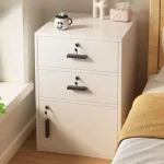 잠글 수 있는 침대 옆 보관 캐비닛, 현대식 서랍형 스탠드, 이동식 침실 정리함, 넓은 가정용 보관 장치
