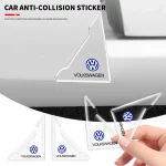 폭스 바겐 폭스 바겐 GTl R 골프 7 Rline 폴로 Tiguan Passat Jetta Lavida에 대 한 2pcs 자동차 도어 코너 투명 보호 스티커