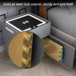 가족 다기능 침대 옆 테이블 안전 통합 침실 캐비닛 작은 간단한 침대 옆 테이블 홈 침대 옆 서랍 캐비닛 - 이미지 3