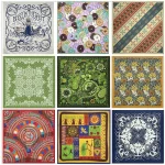 패션 새로운 디자인 레이디 아름다운 꽃 레트로 힙합 100% 코튼 두건 스퀘어 스카프 머리띠 페이즐리 여성/소녀를위한 선물