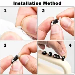 귀여운 작은 석탄 공 검은색 엘프 자동차 실내 장식 재미있는 자동차 센터 콘솔 백미러 장식품 14개 (차량용) - 이미지 4