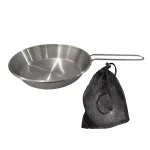 캠핑 프라이팬 접이식 손잡이 직경 16cm 스크래치 방지 작은 냄비 - 이미지 3