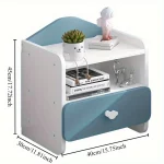 현대 더블 서랍 Nightstand 아이 귀여운 드레싱 침대 옆 테이블 가정용 다기능 소녀 작은 흰색 캐비닛 가구 - 이미지 5