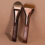 MAANGE 2pcs 파운데이션 메이크업 브러쉬 세트 리퀴드 크림 화장품 블렌딩 뷰티 도구 프리미엄 선물을위한 울트라 씬 탑 마스크 브러쉬
