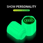 4 개/대 빛나는 자동차 휠 타이어 밸브 캡 스템 케이스 커버 아우디 Sline A1 A3 A4 A5 A6 A7 A8 Q3 Q5 Q7 TT 액세서리 - 이미지 6