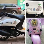 토토로 자동차 스티커 흠집 커버 커버 배터리 오토바이 헬멧 송아지 전기 자동차 장식 스티커 - 이미지 2