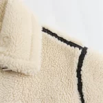 RARF 인조 모피 효과 오토바이 재킷, 모피 통합 코트, 유럽 및 미국 스타일, 2024 가을 신상 - 이미지 4