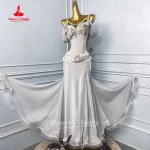 벨리 댄스 공연 의상 여성용 시니어 AB 스톤 태슬 드레스 댄서 경연 대회 드레스 오리엔탈 댄스 의류 - 이미지 3