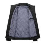 가을 겨울 폭격기 재킷 남자 다이아몬드 패턴 양털 안감 캐주얼 재킷 남자 패션 의류 2023 브랜드 뉴 슬림 맞는 코트 - 이미지 4