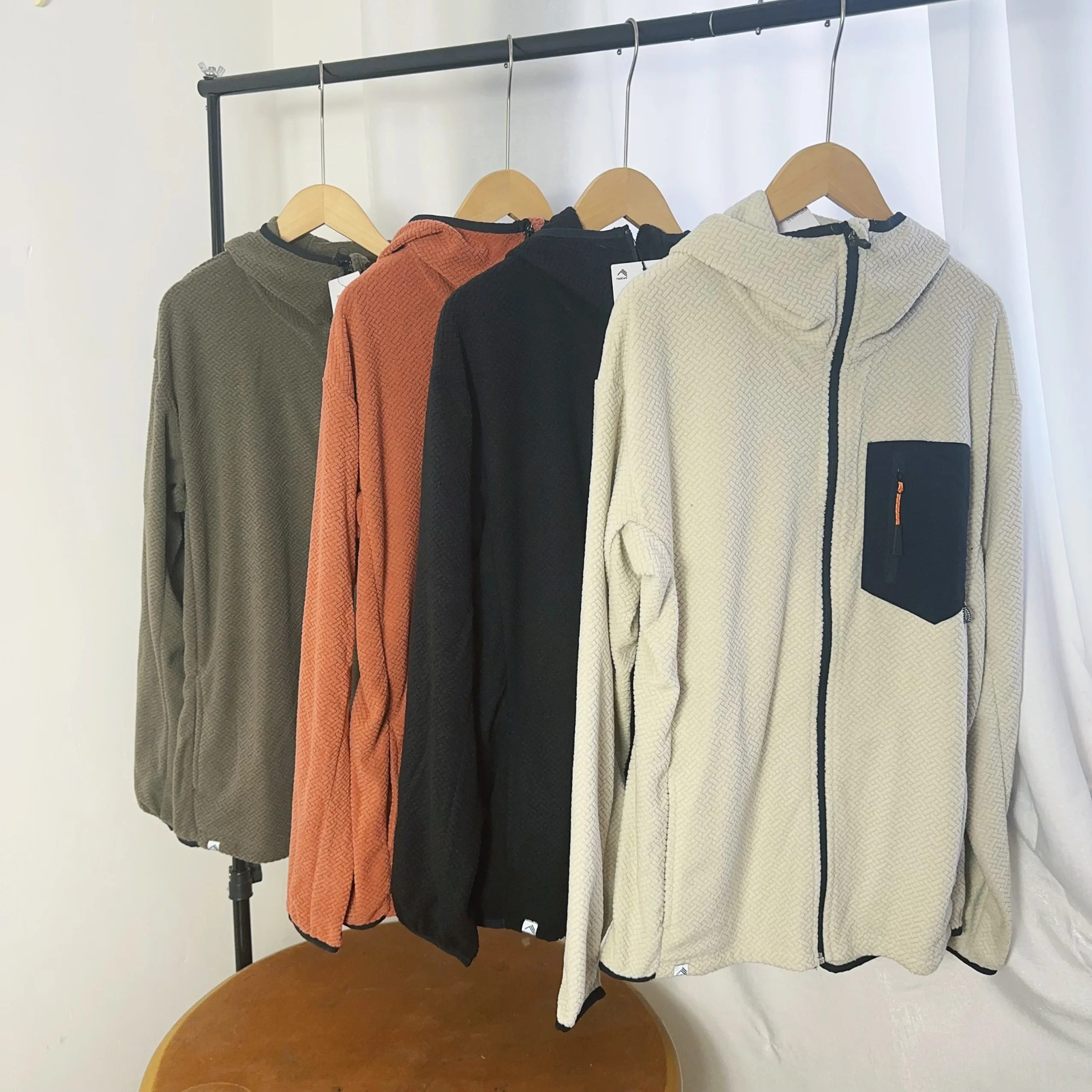 kf-S4b5387bcb3424090abf1afa5efce0a1eE 남성용 플리스 안감 후드 재킷 가벼운 보온성 지퍼 클로저 아웃도어 스포츠웨어 캐주얼 코트 가을 겨울 신상품 - 이미지 1