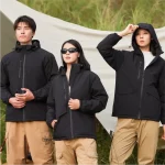 새로운 다운 코튼 재킷 로고 사용자 정의 따뜻하고 방수 직물 내마모성 및 통기성 페이딩 없음 - 이미지 6