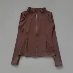 빠른 건조 스탠드 업 칼라 피트니스 자켓 여성용 슬림 피트 지퍼 요가 착용 긴 소매 통기성 러닝 스포츠 사이클링 탑 - 이미지 2