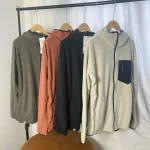 남성용 플리스 안감 후드 재킷 가벼운 보온성 지퍼 클로저 아웃도어 스포츠웨어 캐주얼 코트 가을 겨울 신상품 - 이미지 4