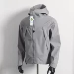 유니섹스 아웃도어 스포츠 봄 가을 소프트 쉘 방풍 재킷 방수 커플 쉘 재킷 긴 소매 후드 코트