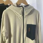 남성용 플리스 안감 후드 재킷 가벼운 보온성 지퍼 클로저 아웃도어 스포츠웨어 캐주얼 코트 가을 겨울 신상품 - 이미지 3