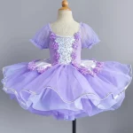 여름 어린이 발레 드레스 아기 발레리네 댄스 의상 어린이 드레스 투투 소녀 발레 레오타드 베스티도스 파티 소녀 의류 - 이미지 6