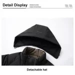 Graphene 따뜻한 방풍 자켓 남자 2024 겨울 새로운 패션 편안한 두꺼운 야외 후드 오버 코트 남성 캐주얼 의류 - 이미지 4