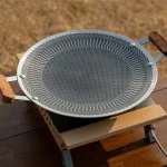 마운틴하이커 캠핑 그리들 스텐 그릴 팬 바베큐 고기 불판 원목 손잡이 - 이미지 6