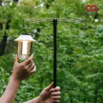 오아 듀얼 랜턴 걸이 캠핑 조명 스탠드 접이식 캠핑등 램프 거치대 - 이미지 3