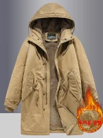 두꺼운 미국 레트로 작업복 양털 재킷 면 코트 네이비 N 데크 코트 순면 방풍 두꺼운 면 의류 남성용 - 이미지 4