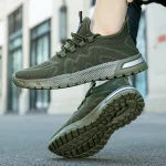 Oiaano 맨발 남성 스포츠 신발 메쉬 가볍고 통기성 좋은 레이스업 스니커즈 캐주얼 소프트 솔 레저 제로 드롭 아웃도어 작업 조깅용 - 이미지 5