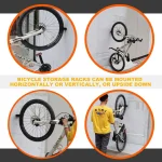 자전거 주차 버클 벽걸이 클립 조절 가능 산악 자전거 거치대 보관 지지대 걸이 수리 스탠드 브래킷 랙 - 이미지 4