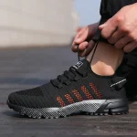 남성 캐주얼 스니커즈 메쉬 경량 통기성 소프트 솔리드 운동화 슬립 온 남성 플랫 로퍼 신발 트레이너 Zapatos Hombre - 이미지 2