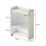 새로운 서랍 주최자 디럭스 데스크탑 메이크업 주최자 주방 선반 방진 머그잔 차 세트 커피 서랍 조리대 주최자 - 이미지 5