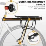 산악 자전거 뒷좌석 랙, 자전거 랙, 자전거 수하물 랙, 자전거 액세서리, 알루미늄 합금 퀵 릴리스 장치는 캠핑이나 여행 시 무거운 물건을 운반하는 데 사용되며 다양한 자전거에 적용할 수 있으며 내구성이 매우 높고 수명이 길다. - 이미지 2